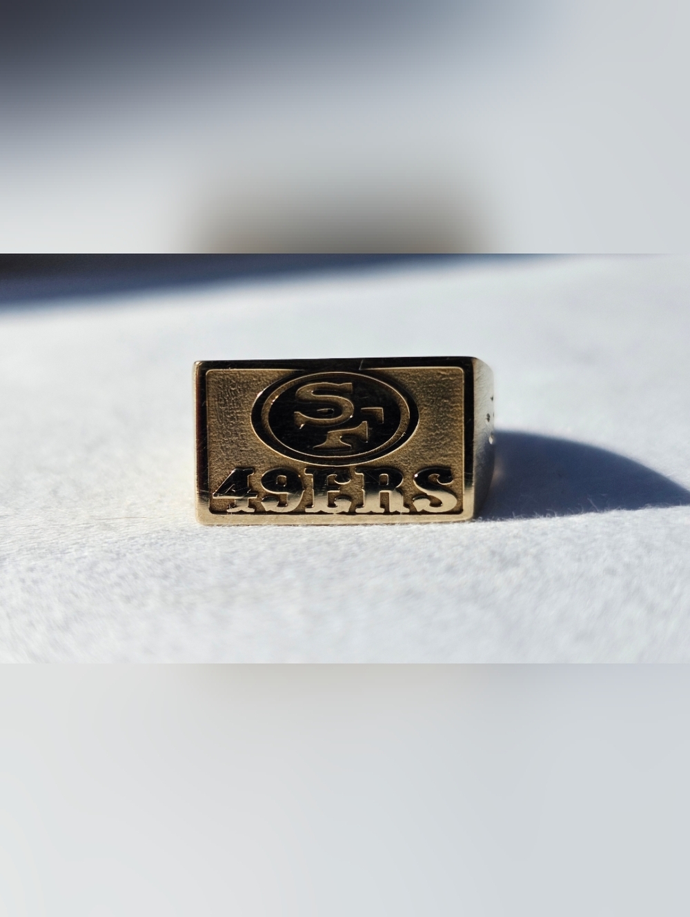 Vintage San Francisco 49ers 10K Gold Ring NFL Licensed Michael Anthony Signet - Picture 2 of 7